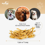 100% Natural Water Buffalo Tendon Dog Chews - Pack of 14 oz