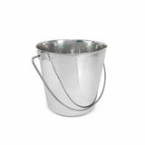 Heavy Duty Stainless Steel Flat Bucket - 4 Quart