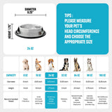 Traditional Shape Non-Skid Stainless Steel Dog Feeding Bowl - 24 Oz