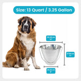 Heavy Duty Stainless Steel Flat Side Bucket - 13 Quart