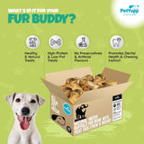 Bulk Dog Treats -  Natural Water Buffalo Rib Bone with Meat Dog Chew - Pack of 25 pcs