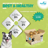Bulk Dog Treats -  Natural Water Buffalo Rib Bone with Meat Dog Chew - Pack of 25 pcs