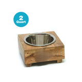 Single Wooden Diner With Removable Stainless Steel  Bowl