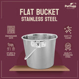Heavy Duty Stainless Steel Flat Bucket - All Sizes