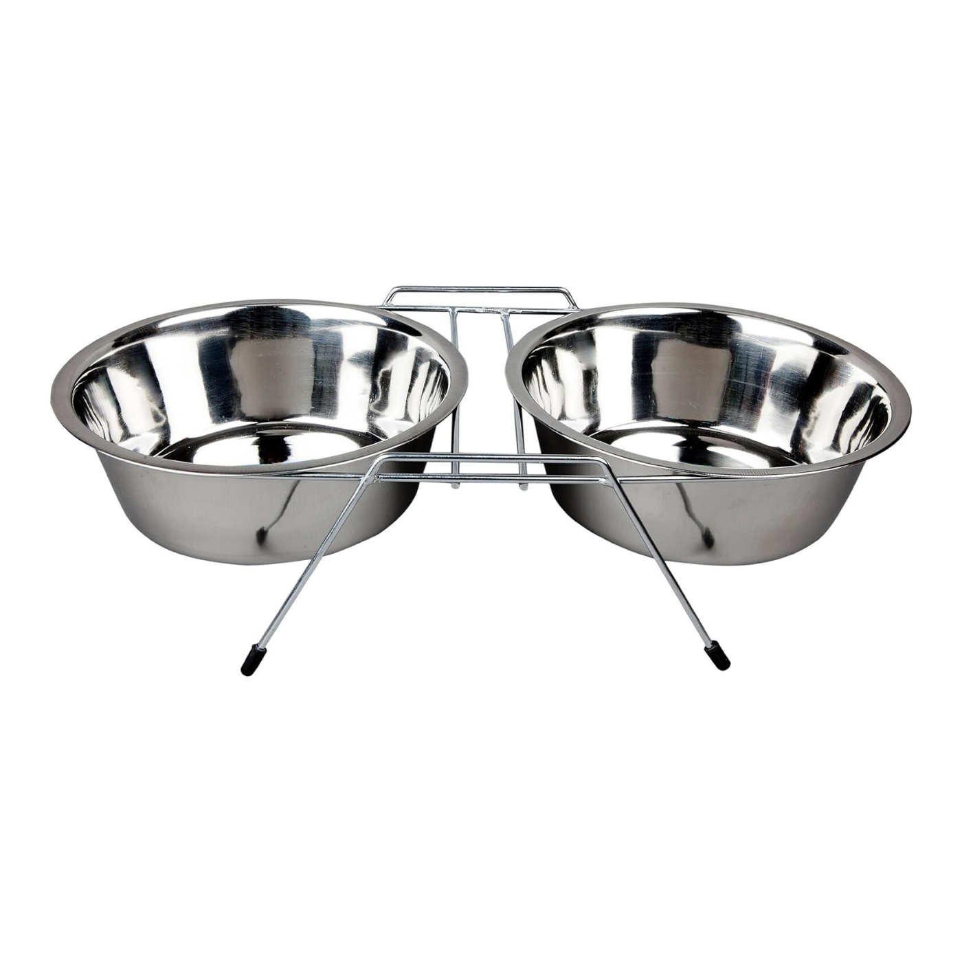 Stainless Steel Double Diner with 2 removable bowls — all sizes