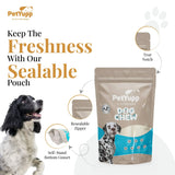 100% Natural Water Buffalo Cheek Roll Dog Chew  - Pack of 10 Count, 12 Inch