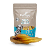 100% Natural Water Buffalo Ear with Meat Dog Chew - Pack of 10